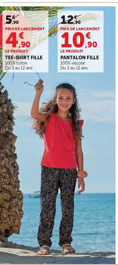 TEE-SHIRT FILLE 100% coton Du 3 au 12 ans