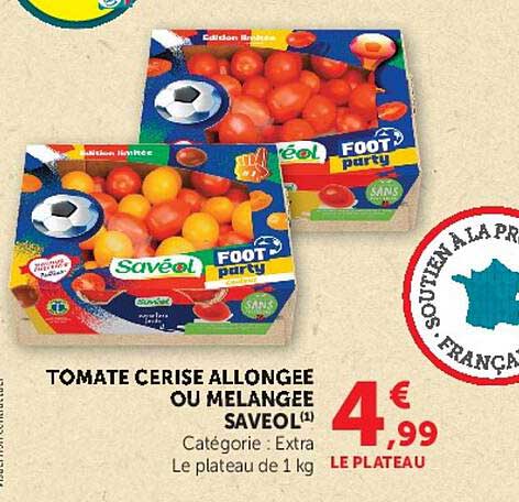 TOMATE CERISE ALLONGEE OU MELANGEE SAVEOL