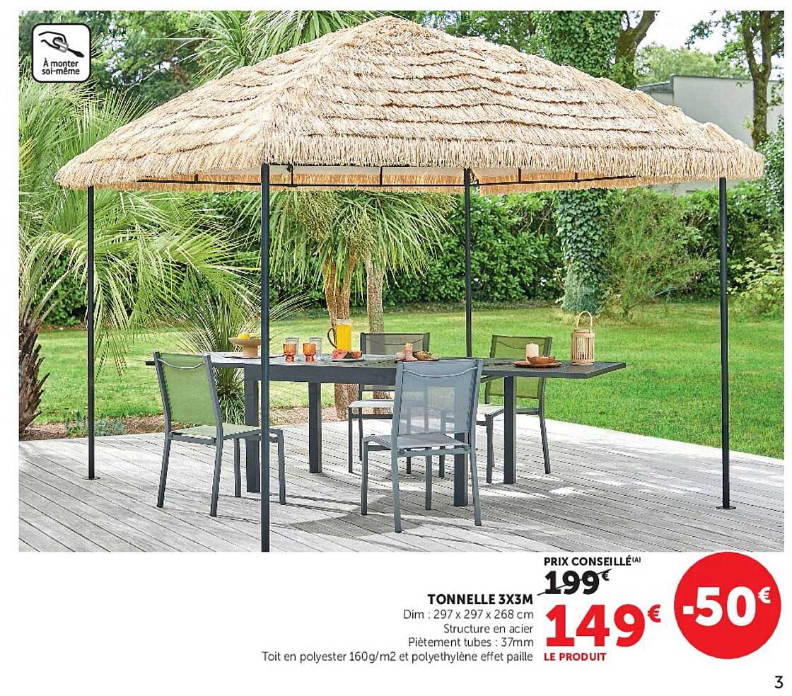 TONNELLE 3X3M