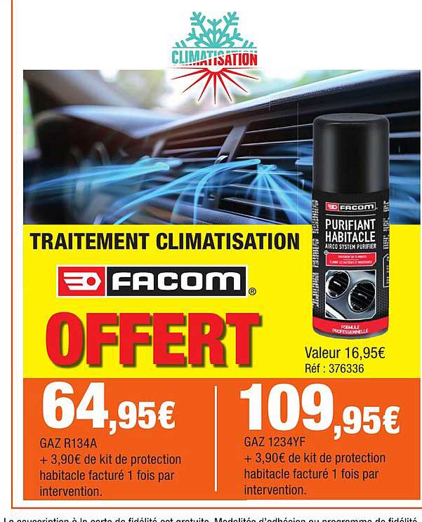 TRAITEMENT CLIMATISATION FACOM OFFERT