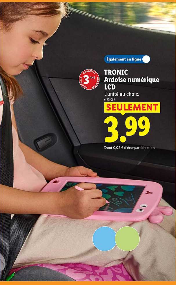 TRONIC Ardoise numérique LCD L’unité au choix.