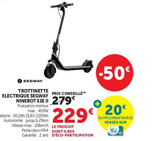 TROTINETTE ELECTRIQUE SEGWAY NINEBOT E2E II