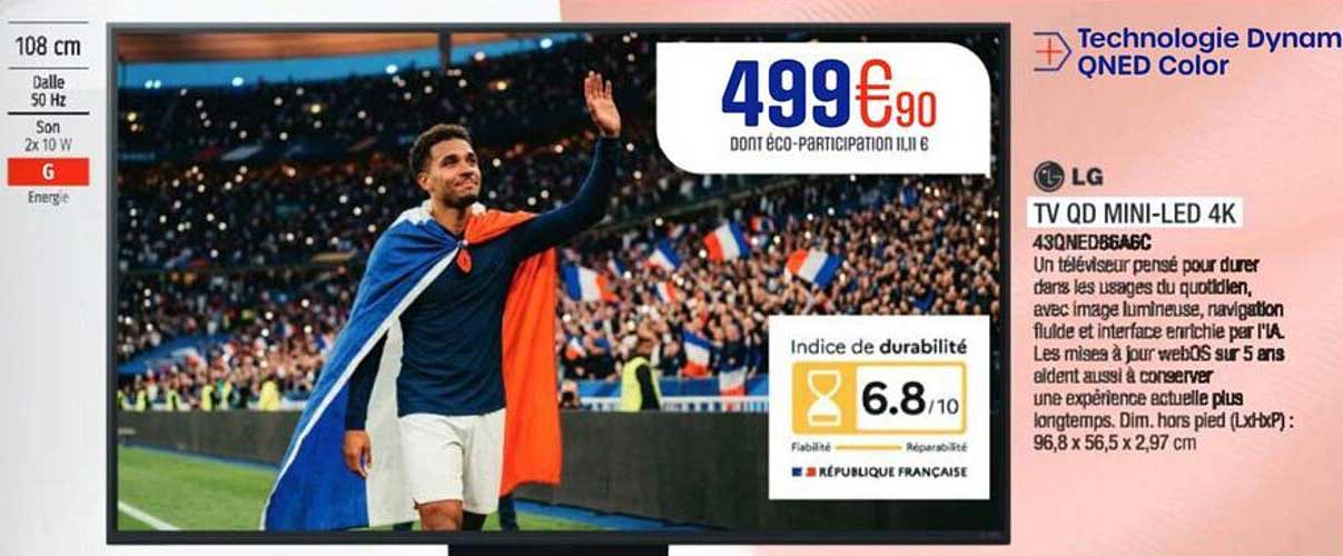 TV QD MINI-LED 4K 43QNED86A6C
