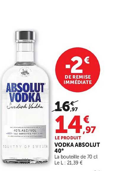 VODKA ABSOLUT 40°