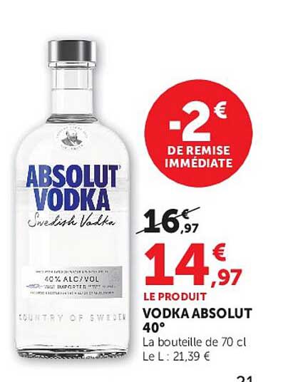 VODKA ABSOLUT 40°