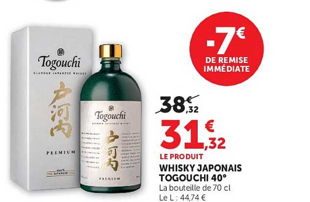 WHISKY JAPONAIS TOGOUCHI 40°