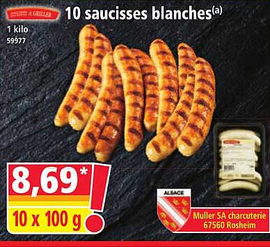 10 saucisses blanches