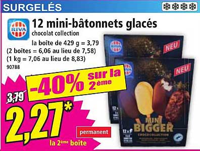 12 mini-bâtonnets glacés chocolat collection