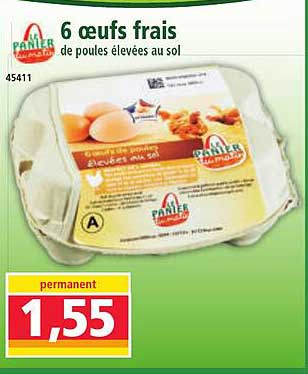6 œufs frais de poules élevées au sol