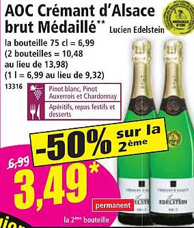AOC Crémant d'Alsace brut Médaillé**