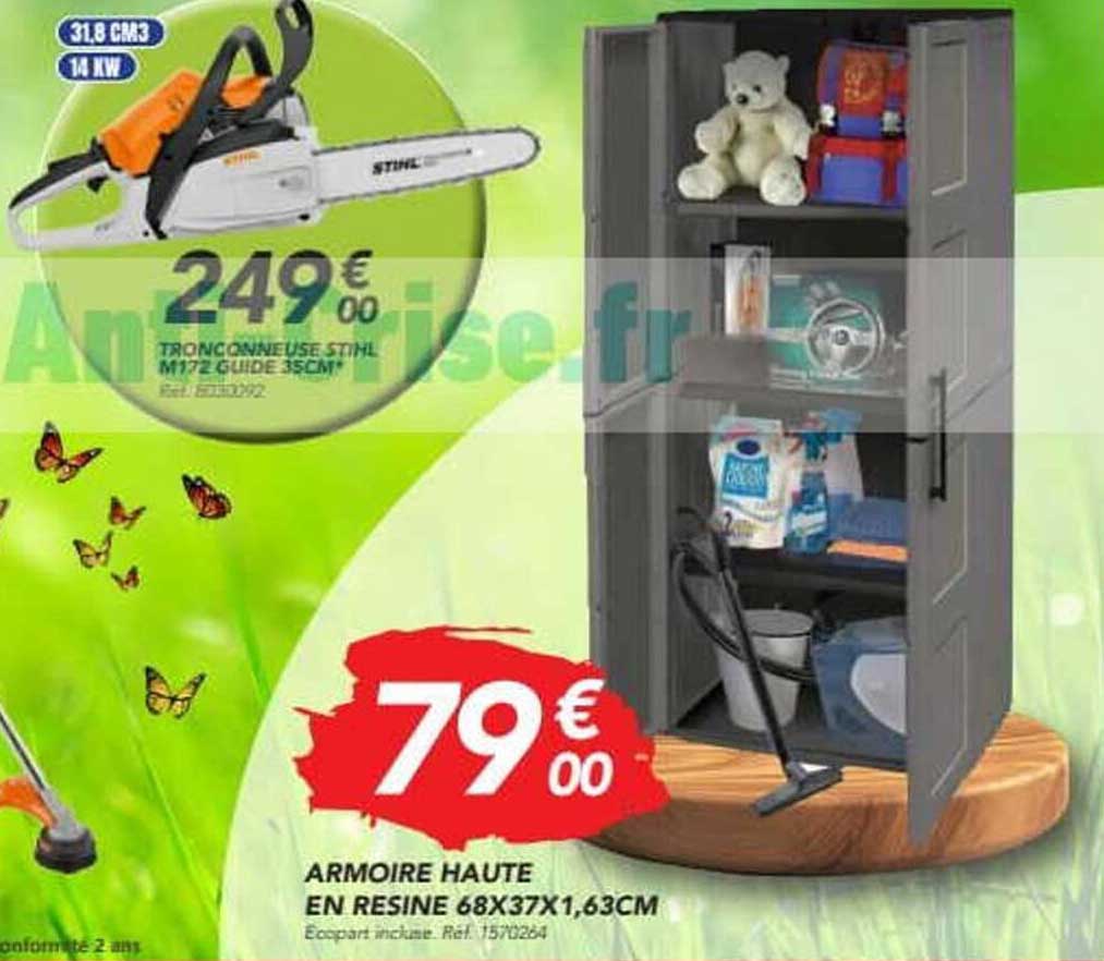 ARMOIRE HAUTE EN RESINE 68X37X1,63CM
