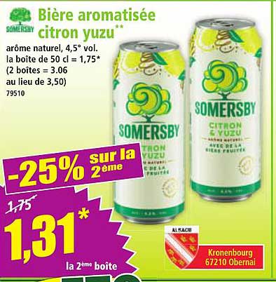 Bière aromatisée citron yuzu**