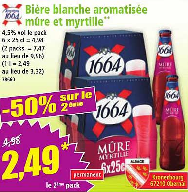 Bière blanche aromatisée mûre et myrtille*
