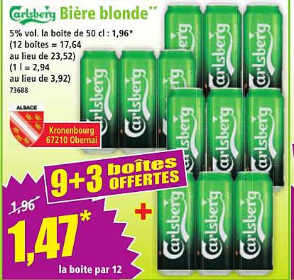 Bière blonde Carlsberg