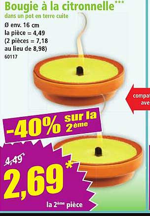 Bougie à la citronnelle