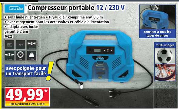 Compresseur portable 12 / 230 V