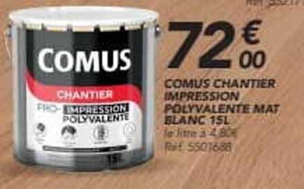 COMUS CHANTIER - IMPRESSION POLYVALENTE MAT BLANC 15L