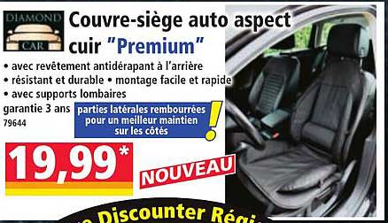 Couvre-siège auto aspect cuir "Premium"