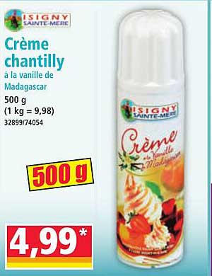 Crème chantilly à la vanille de Madagascar