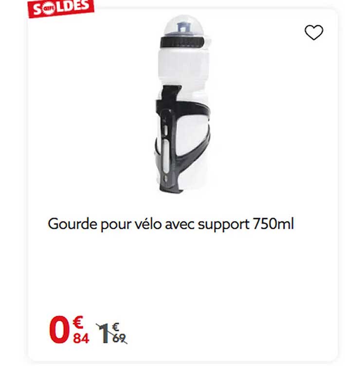 Gourde pour vélo avec support 750ml