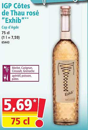 IGP Côtes de Thau rosé "Exhib"