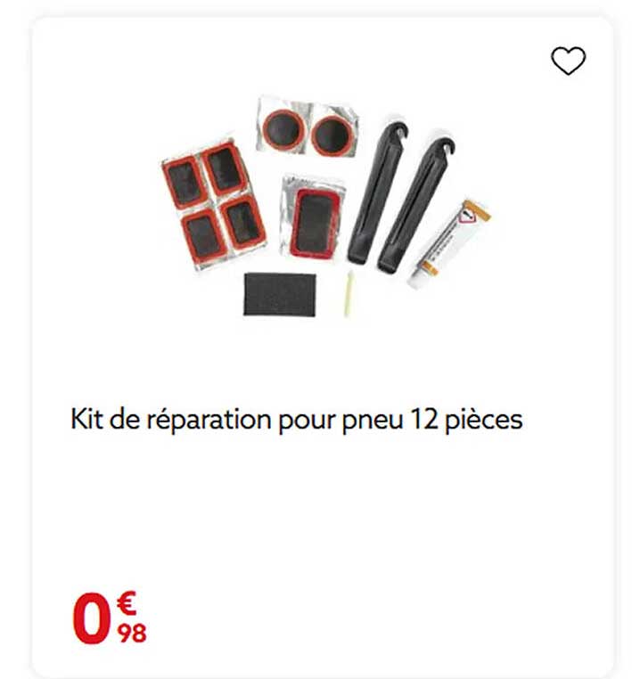 Kit de réparation pour pneu 12 pièces