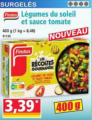 Légumes du soleil et sauce tomate