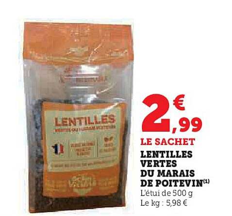 LENTILLES VERTES DU MARAIS DE POITEVIN