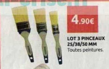 LOT 3 PINCEAUX 25/38/50 MM