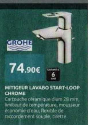 MITIGEUR LAVABO START-LOOP CHROME