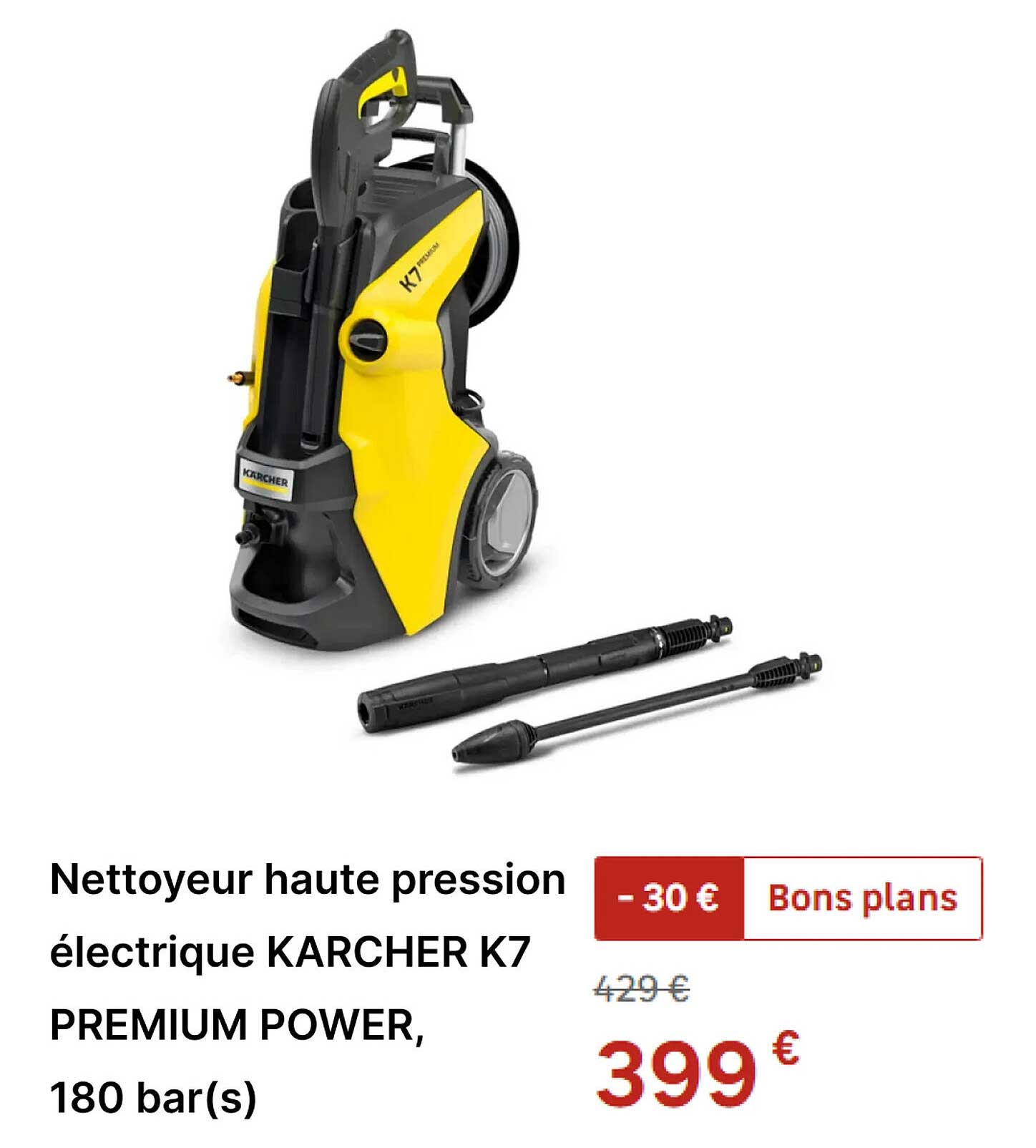 Nettoyeur haute pression électrique KARCHER K7 PREMIUM POWER, 180 bar(s)