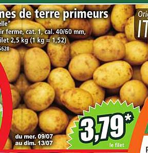 Pommes de terre primeurs "Ita"