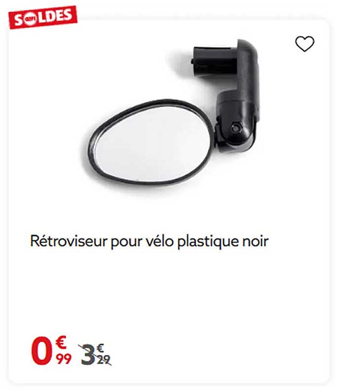 Rétroviseur pour vélo plastique noir