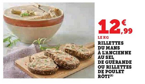 Rillettes du Mans à l'ancienne au sel de Guérande ou rillettes de poulet rôti