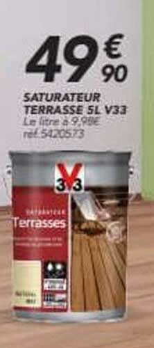 Saturateur V33 Rénovation terrasses Wengé 2,5 L - Bricolage