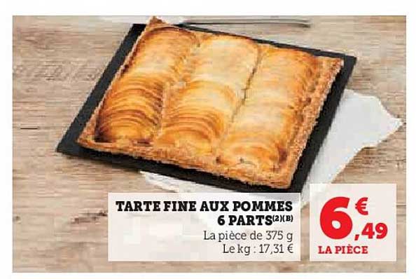 TARTE FINE AUX POMMES 6 PARTS
