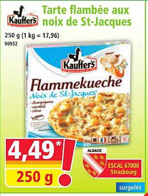 Tarte flambée aux noix de St-Jacques