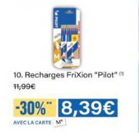 10. Recharges FriXion "Pilot"