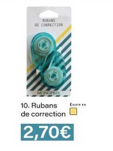 10. Rubans de correction