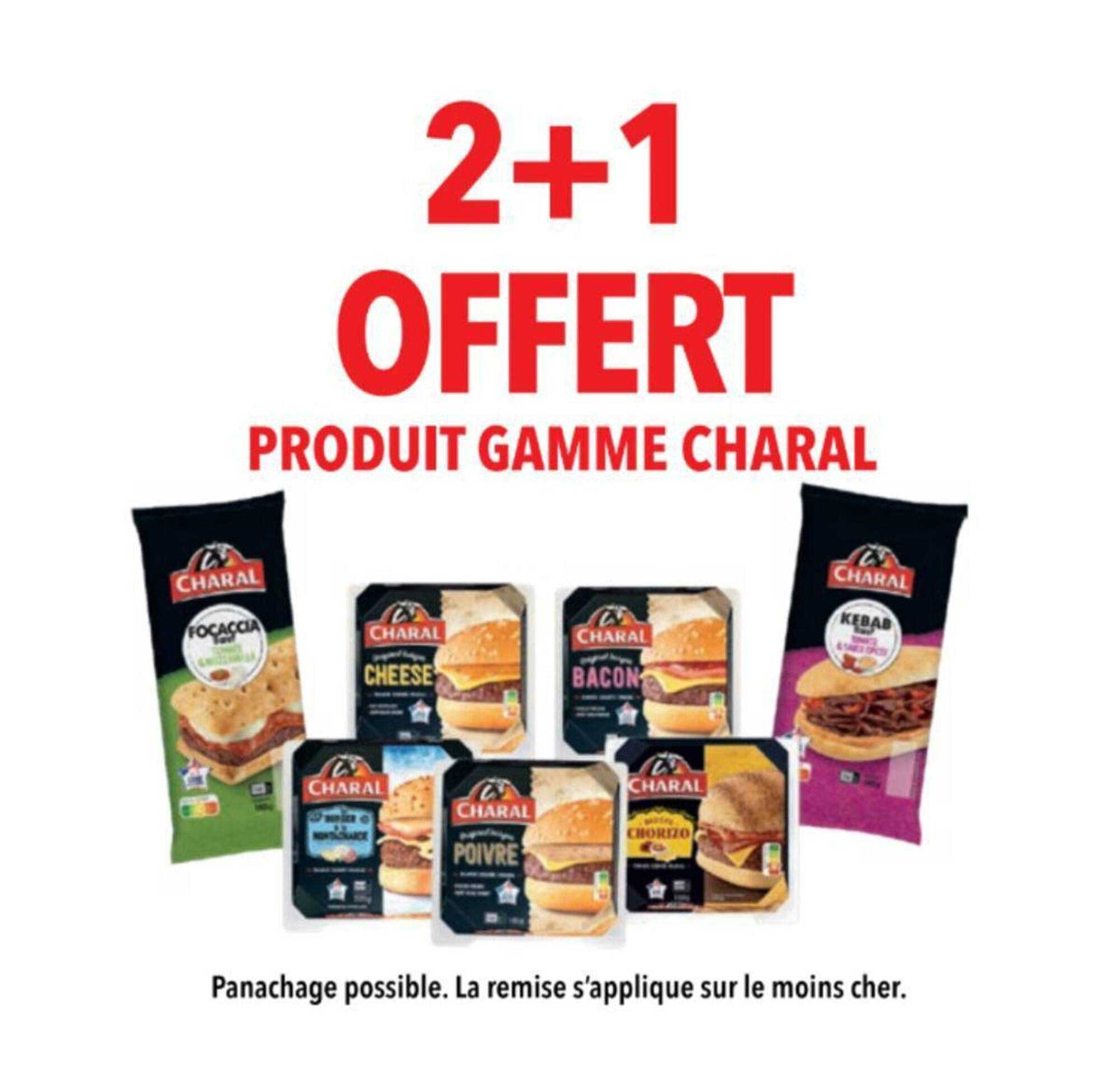 2+1 OFFERT PRODUIT GAMME CHARAL