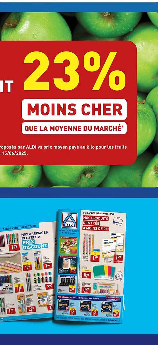 23% MOINS CHER QUE LA MOYENNE DU MARCHÉ*