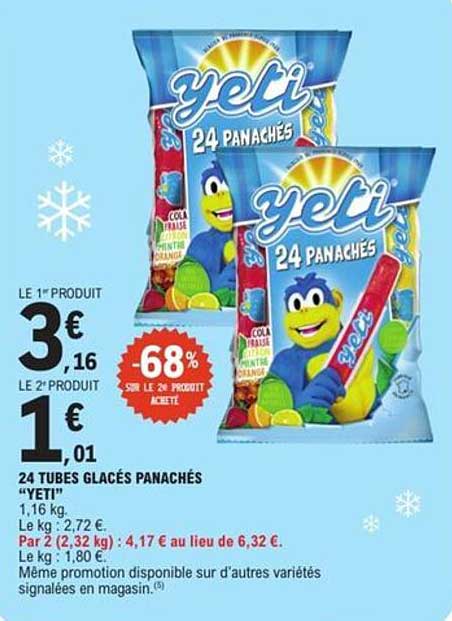 24 Tubes Glacés Panachés “YETI”