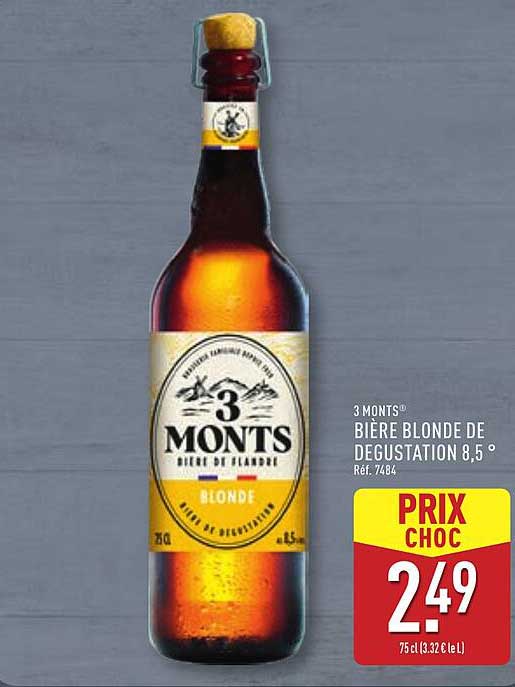 3 MONTS® BIÈRE BLONDE DE DEGUSTATION 8,5°