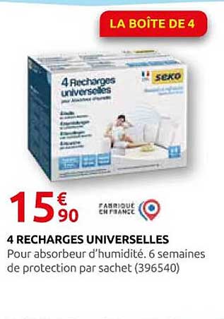 4 RECHARGES UNIVERSELLES