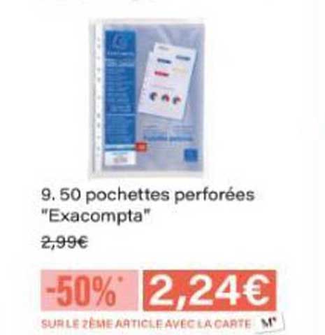 50 pochettes perforées "Exacompta"