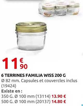 6 TERRINES FAMILIA WISS 200 G