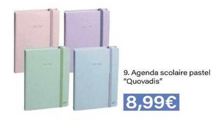 Agenda scolaire pastel "Quovadis"