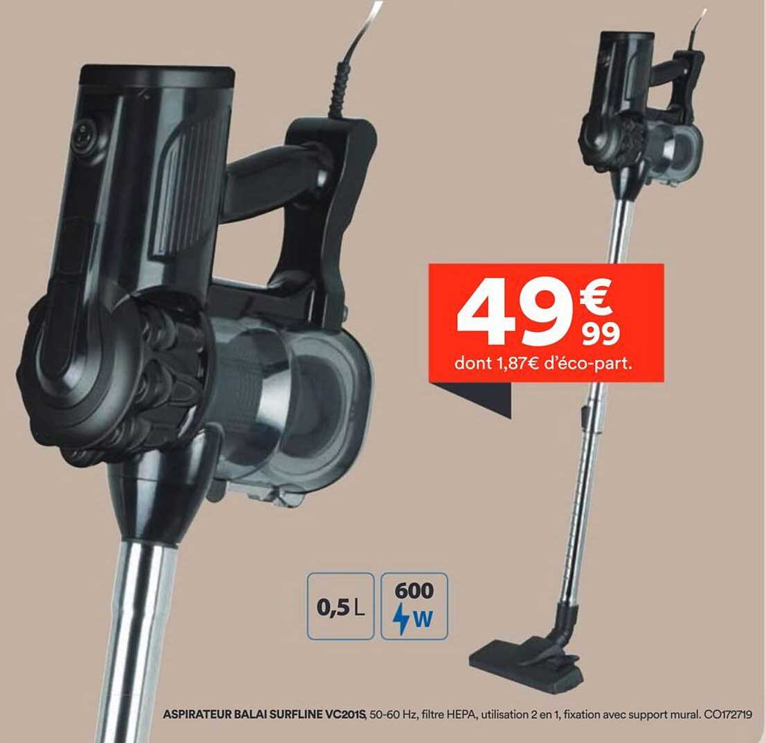 ASPIRATEUR BALAI SURFLINE VC201S