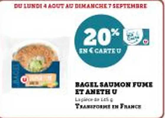 BAGEL SAUMON FUMÉ ET ANETH U