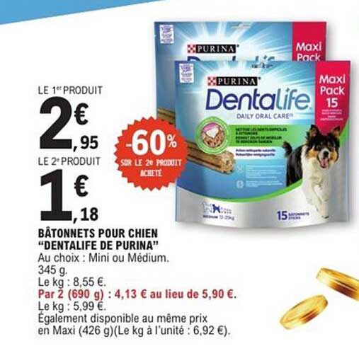 Bâtonnets pour chien DentaLife de Purina